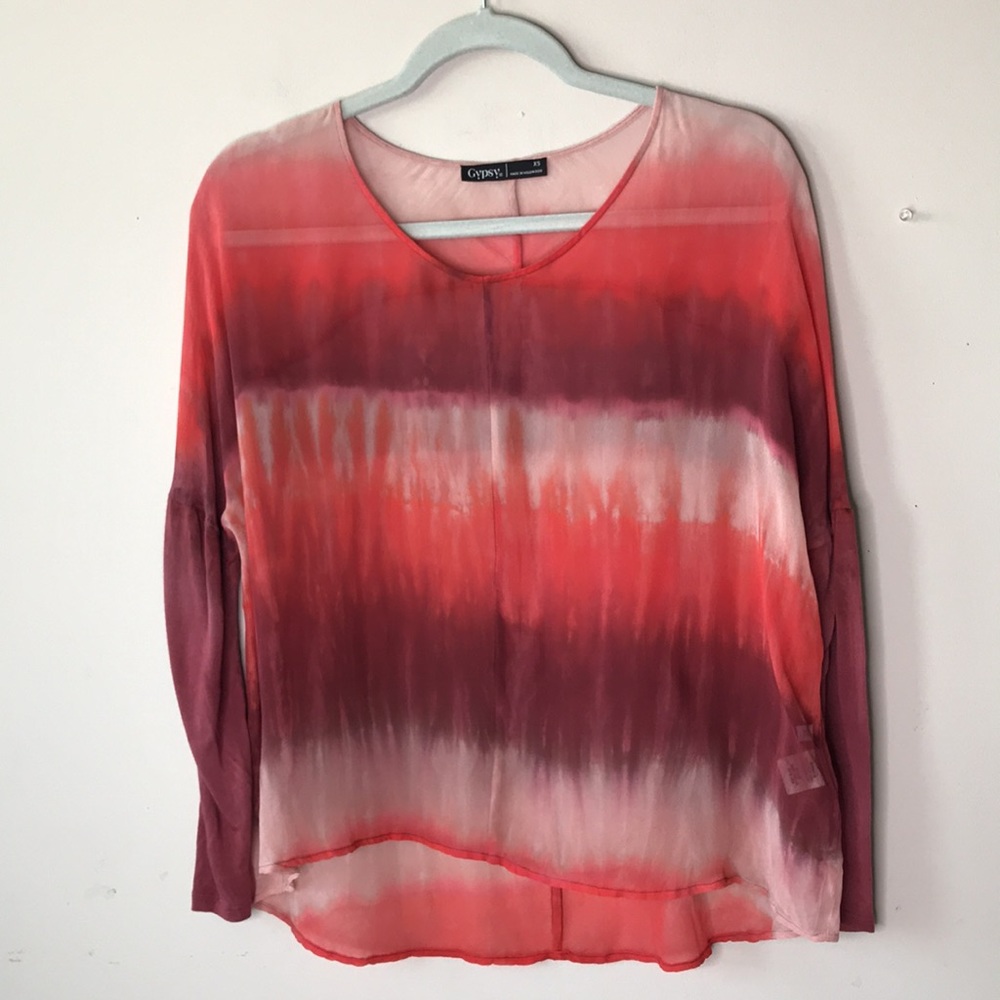 Silk Tie Dye Tunic Top